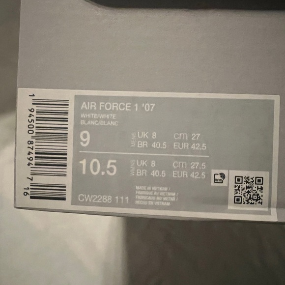 Nike Air Force 1 Low White Sneakers - Picture 5 of 5